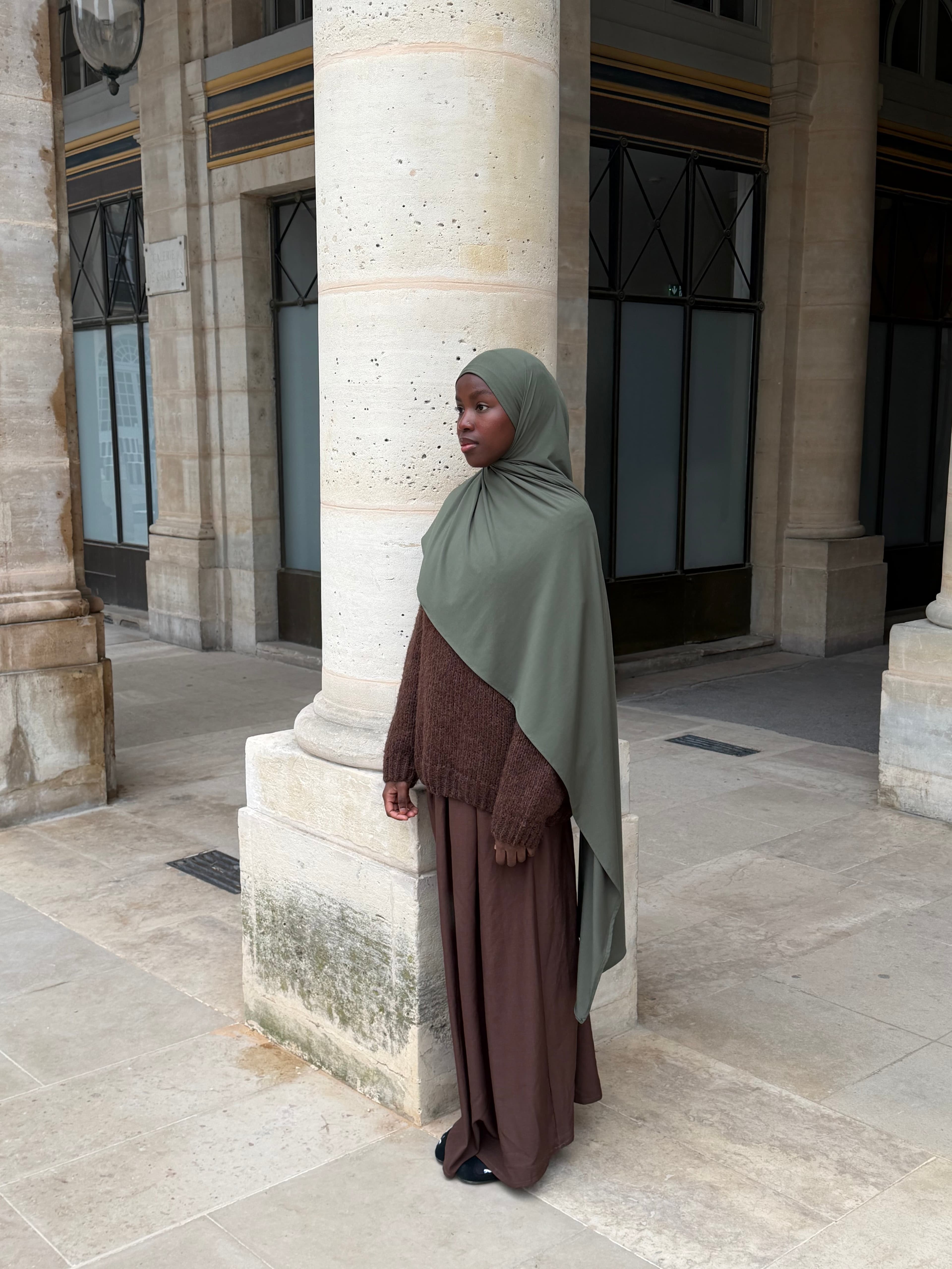 Châle Luxe Céleste — Vert kaki